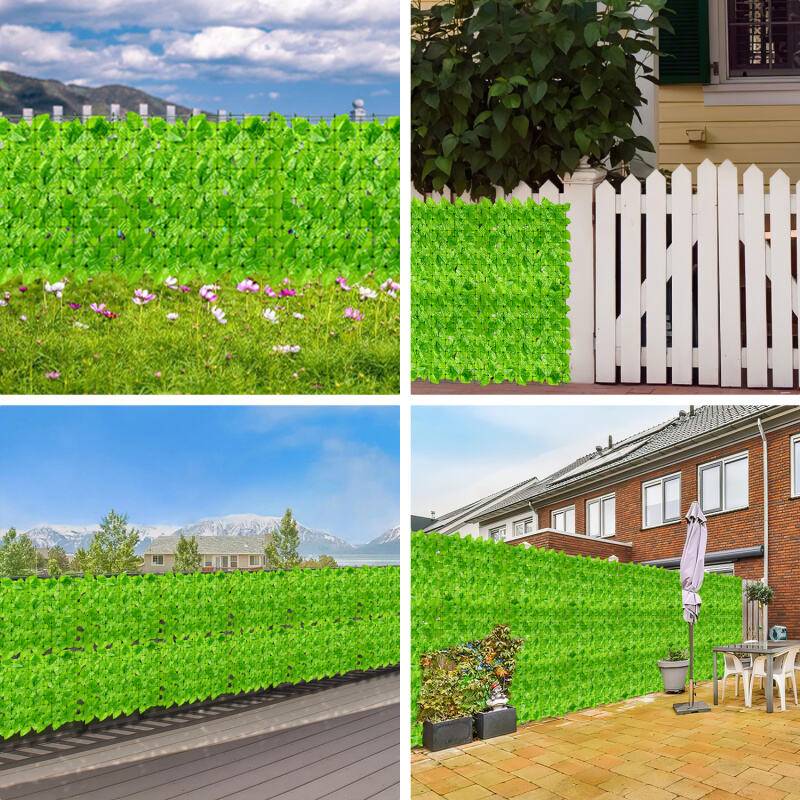 1*3M Sichtschutzhecke Windschutz Efeu Sichtschutz Balkonverkleidung Blätterzaun,Künstliche Hecke Sichtschutzhecke Pflanzen Hecke Wanddekoration,grü