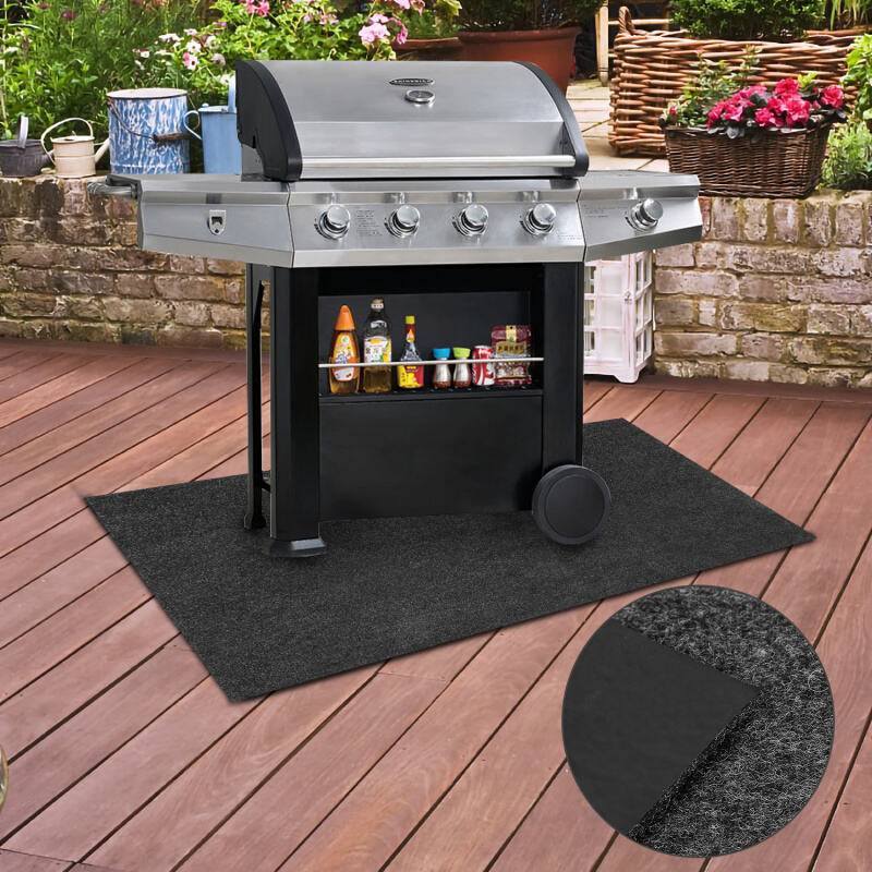 Grillteppich Fußmatte Bodenschutzmatte Outdoor Grillmatte BBQ Matte Feuerfeste Unterlage 75x120 cm