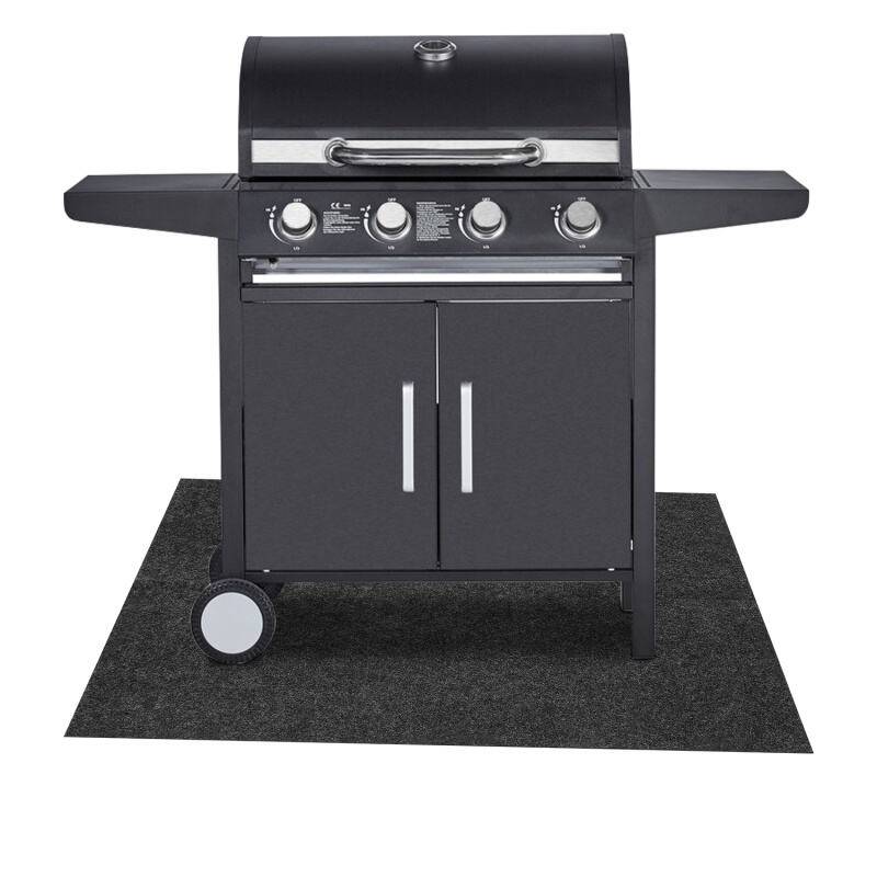 Grillteppich Fußmatte Bodenschutzmatte Outdoor Grillmatte BBQ Matte Feuerfeste Unterlage 100x120 cm