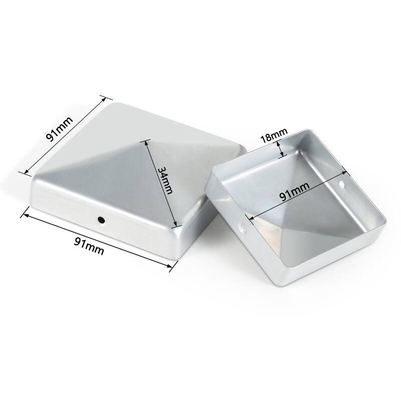 10x Pfostenkappe Pfostenkappe Pyramide Zaunkappe Zierkappe Pfahl für Holzpfosten Silber 91*91mm