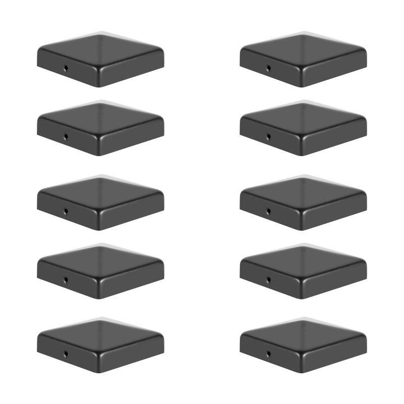 Pfostenkappe Zaunpfahl Abdeckung Pyramide Abdeckkappe 10 Stück 71x71mm Schwarz