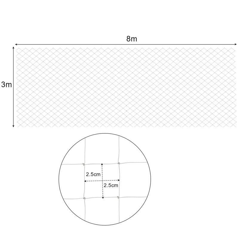 Katzennetz Balkonnetz Transparentes Katzenschutznetz Katzen-Schutznetz Fenstergitter Kippfenster-Schutzgitter 3x8m