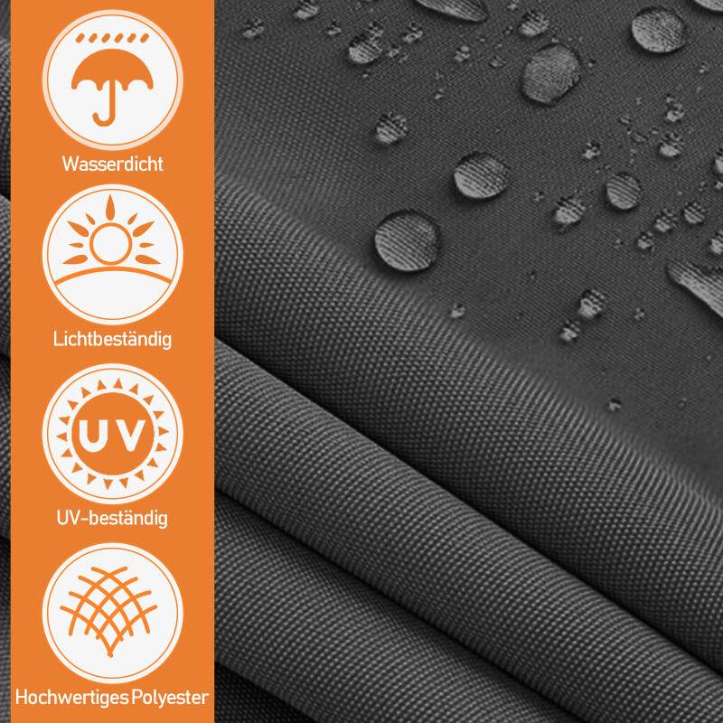 Markise Handkurbel Klemmmarkise Sonnenschutz Fenstermarkise Sonnenmarkise Einziehbare Wasserabweisend Markisen Grau 2.5M