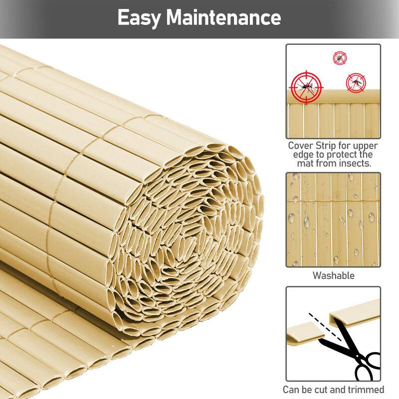 PVC Sichtschutzmatte Sichtschutzzaun UV-Schutz Balkon Terrasse Windschutz Sichtschutz Outdoor Balkonverkleidung Wetterfest für Balkon Garten Markise