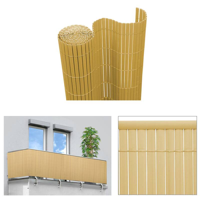 PVC Sichtschutzmatte Sichtschutzzaun UV-Schutz Balkon Terrasse Windschutz Sichtschutz Outdoor Balkonverkleidung Wetterfest für Balkon Garten Markise