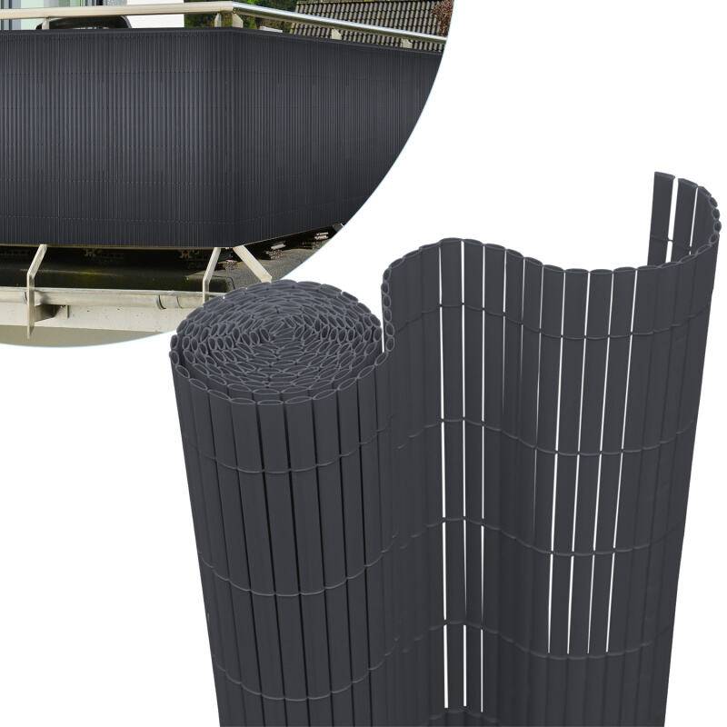 PVC Sichtschutzmatte Sichtschutzzaun Balkon Terrasse Windschutz Sichtschutz Outdoor Balkonverkleidung Wetterfest UV-Schutz für Balkon Garten Markise