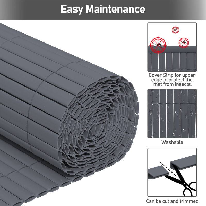 PVC Sichtschutzmatte Sichtschutzzaun Balkon Terrasse Windschutz Sichtschutz Outdoor Balkonverkleidung Wetterfest UV-Schutz für Balkon Garten Markise