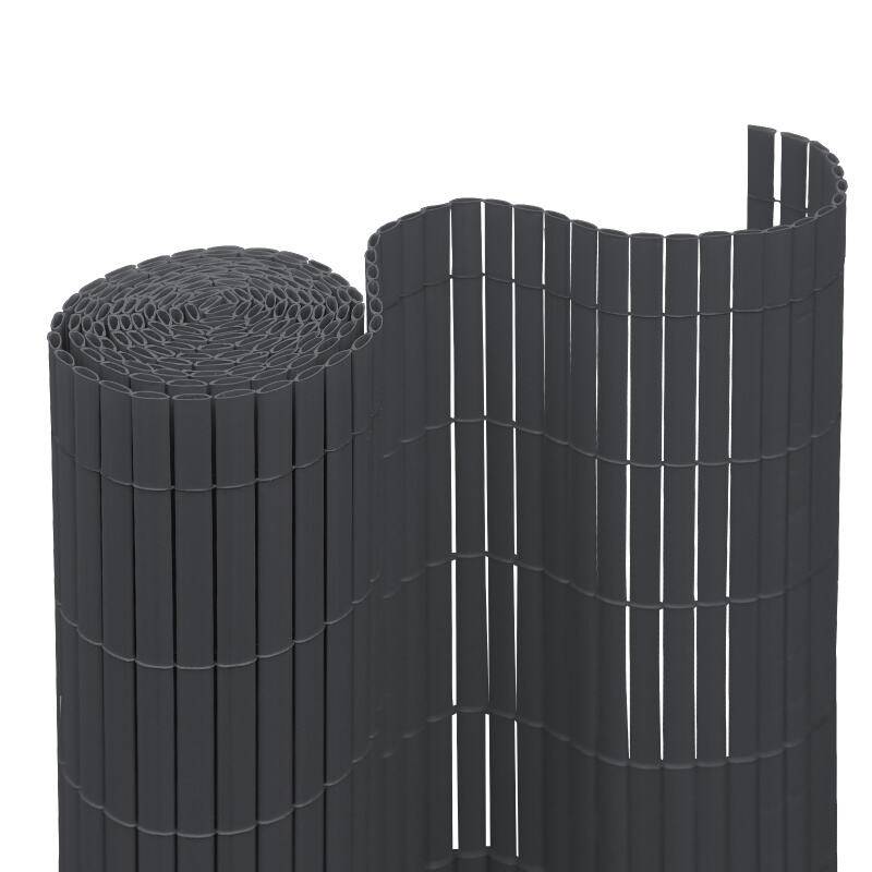 Sichtschutzmatte PVC Sichtschutzzaun grau Windschutz fur Garten Balkon und Terrasse 90x800cm