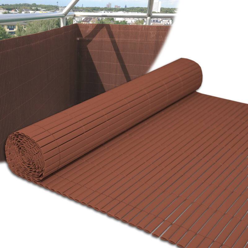 PVC Sichtschutzmatte Sichtschutzzaun UV-Schutz Balkon Terrasse Windschutz Sichtschutz Outdoor Balkonverkleidung Wetterfest für Balkon Garten Markise