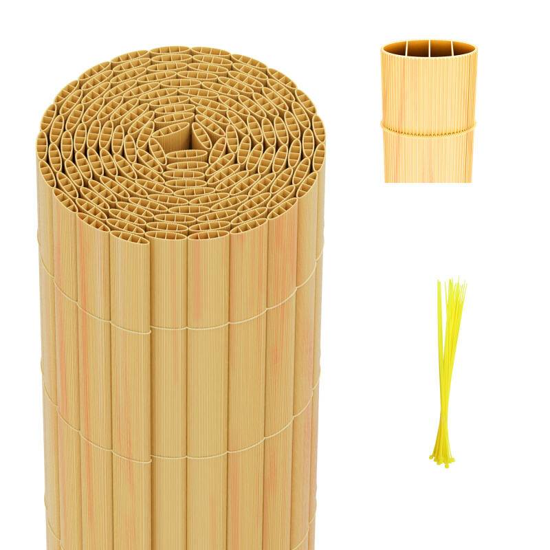 PVC Sichtschutzmatte mit Kabelbindern Outdoor Balkonverkleidung Wetterfest UV-Schutz Sichtschutzzaun Balkon Terrasse Windschutz Sichtschutz für