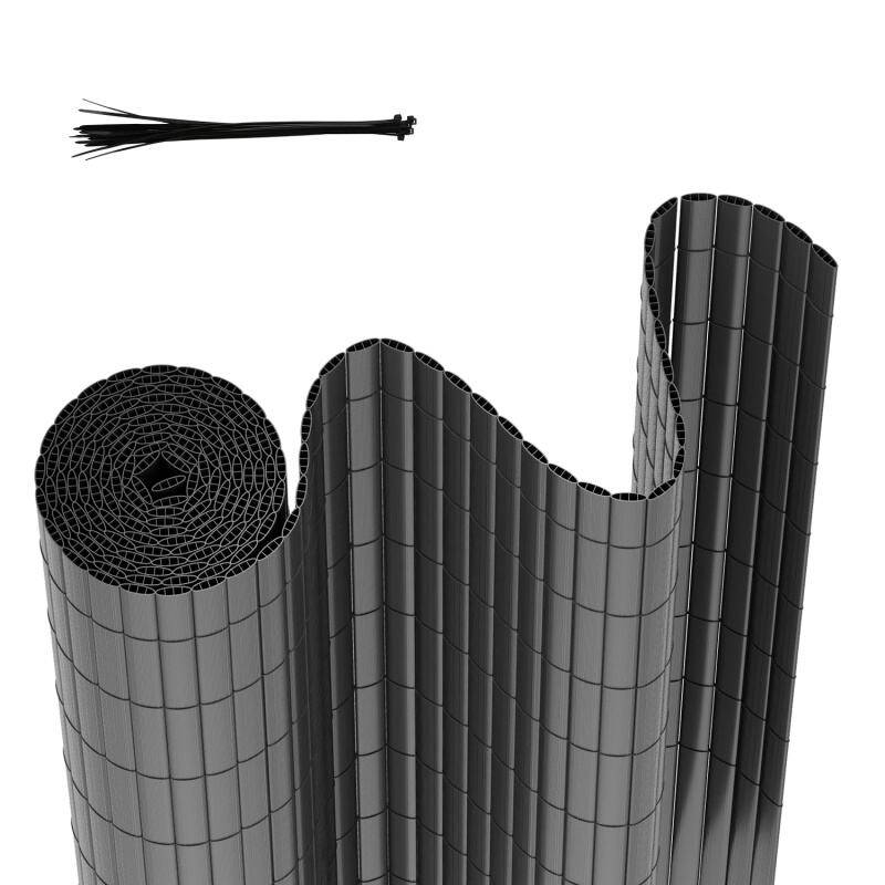 PVC Sichtschutzmatte mit Kabelbindern Outdoor Balkonverkleidung Wetterfest UV-Schutz Sichtschutzzaun Balkon Terrasse Windschutz Sichtschutz für