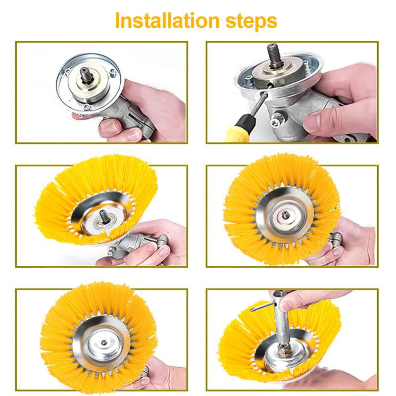 Unkrautbürste Nylon Freischneideraufsatz Nylonbürste Für Stihl Motorsense Freischneider 25,4x200mm