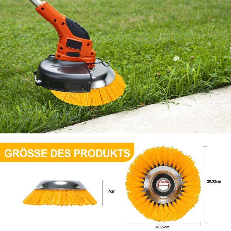 Unkrautbürste Nylon 25,4x200mm Freischneideraufsatz Nylonbürste Für Stihl Motorsense Freischneider
