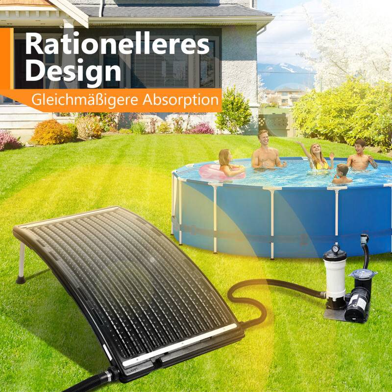 solarheizung Solarheizung umweltfreundliches Erhitzen Pool-Wärmepumpe Fassungsvermögen bis zu 15 Liter 3 Stück 110x69x14cm