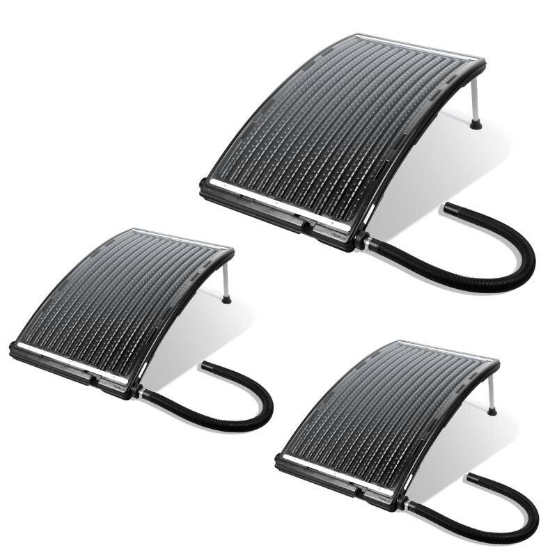 solarheizung Fassungsvermögen bis zu 15 Liter Solarheizung für Aufstellpools Sonnenkollektor für Warmwasser 3 Stück 110x69x14cm