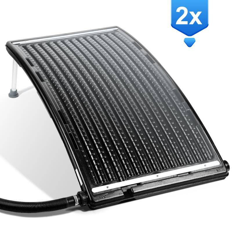 solarheizung Durchflussmengen von bis zu 10.000 Litern pro Stunde Gebogener Solar-Heizung für Pool 2 Stück 110x69x14cm