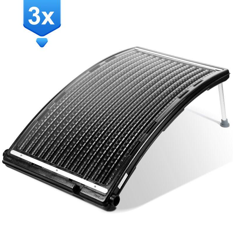 solarheizung Sonnenkollektor für Warmwasser Pool-Solarkollektor Sonnenkollektor Fassungsvermögen bis zu 15 Liter 3 Stück 110x69x14cm