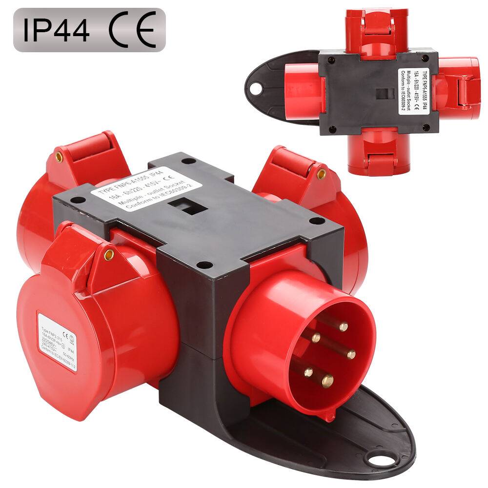 Stromverteiler Baustromverteiler Verteiler CEE Kraftstrom IP44 für Baustelle 3 x CEE 400V / 16A Steckdose 5P