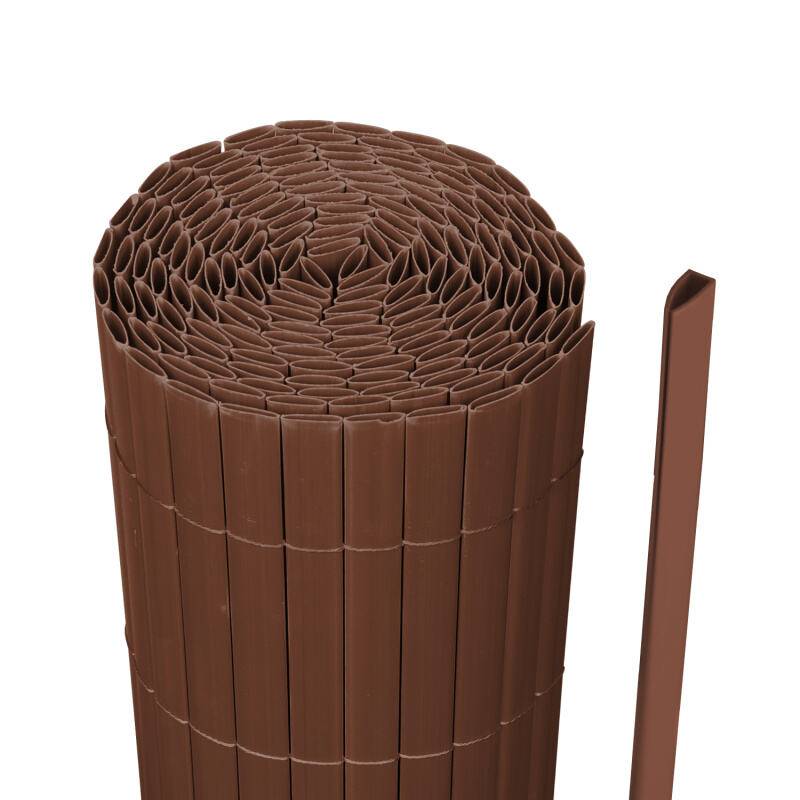 PVC Sichtschutzzaun Sichtschutzmatte Gartenzaun Sichtschutz Windschutz für Balkon TerrasseBraun 90x300cm