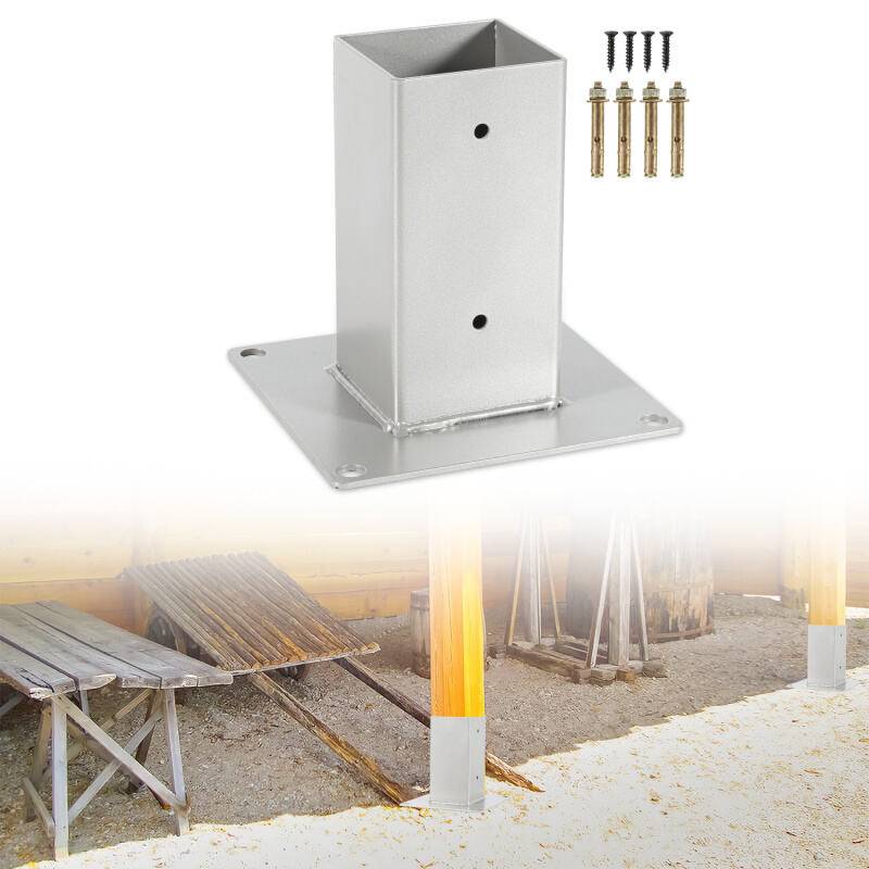 Aufschraubhülse Aufschraubbodenhülse Einschlagbodenhülsen ger Bodenh&uuml 4 Stück 80*80mm