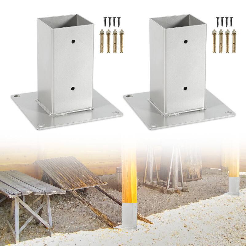 Aufschraubhülse Aufschraubbodenhülse Einschlagbodenhülsen ger Bodenh&uuml 4 Stück 90*90mm