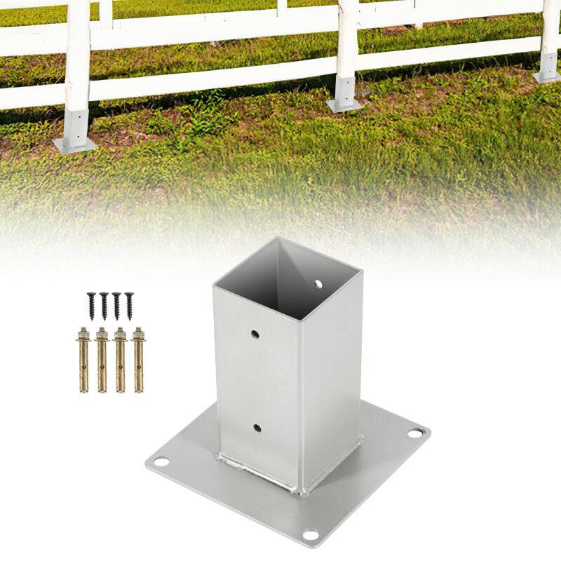 Aufschraubhülse Metall Pfostenanker Zaunträger Hülse Aufschraubbodenhülse 4 Stück 90*90mm