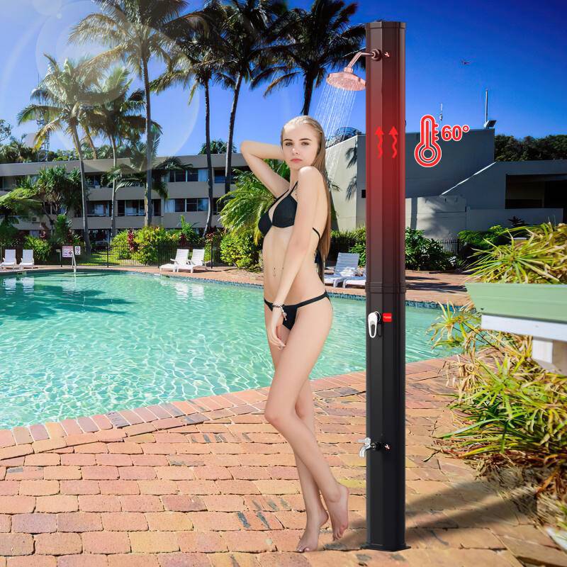 Solardusche Heizung Fusspumpe Gartenduschen Pool Pooldusche Gartendusche 35L (mit Schutzabdeckung)