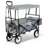 Bollerwagen mit Dach Faltbar Handwagen Klappbar Gerätewagen Gartenwagen Transportwagen mit Teleskopgriff Strandwagen Grau Bollerwagen mit Dach Faltbar Handwagen Klappbar Gerätewagen Gartenwagen Transportwagen mit Teleskopgriff Strandwagen Grau