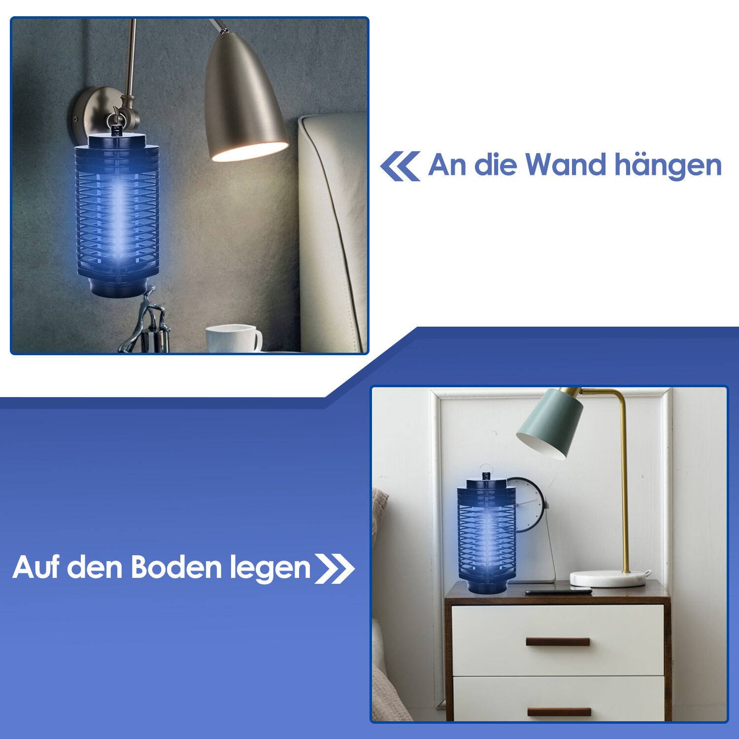 3W Elektrischer Insektenvernichter UV-Licht LED Indoor Moskito Insektenabwehr Insektenfalle Moskitofalle Mückenlampe Mückenfalle