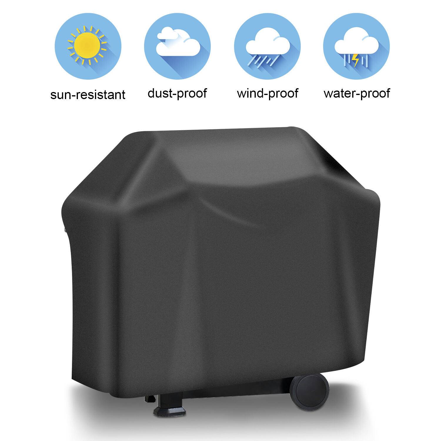 Grillabdeckung Grillschutzhüllen Grill Gasgrill Abdeckhaube Abdeckung Grillhaube Wetterschutz Regenschutz Schutzhülle Abdeckplane Outdoor BBQ (145x6