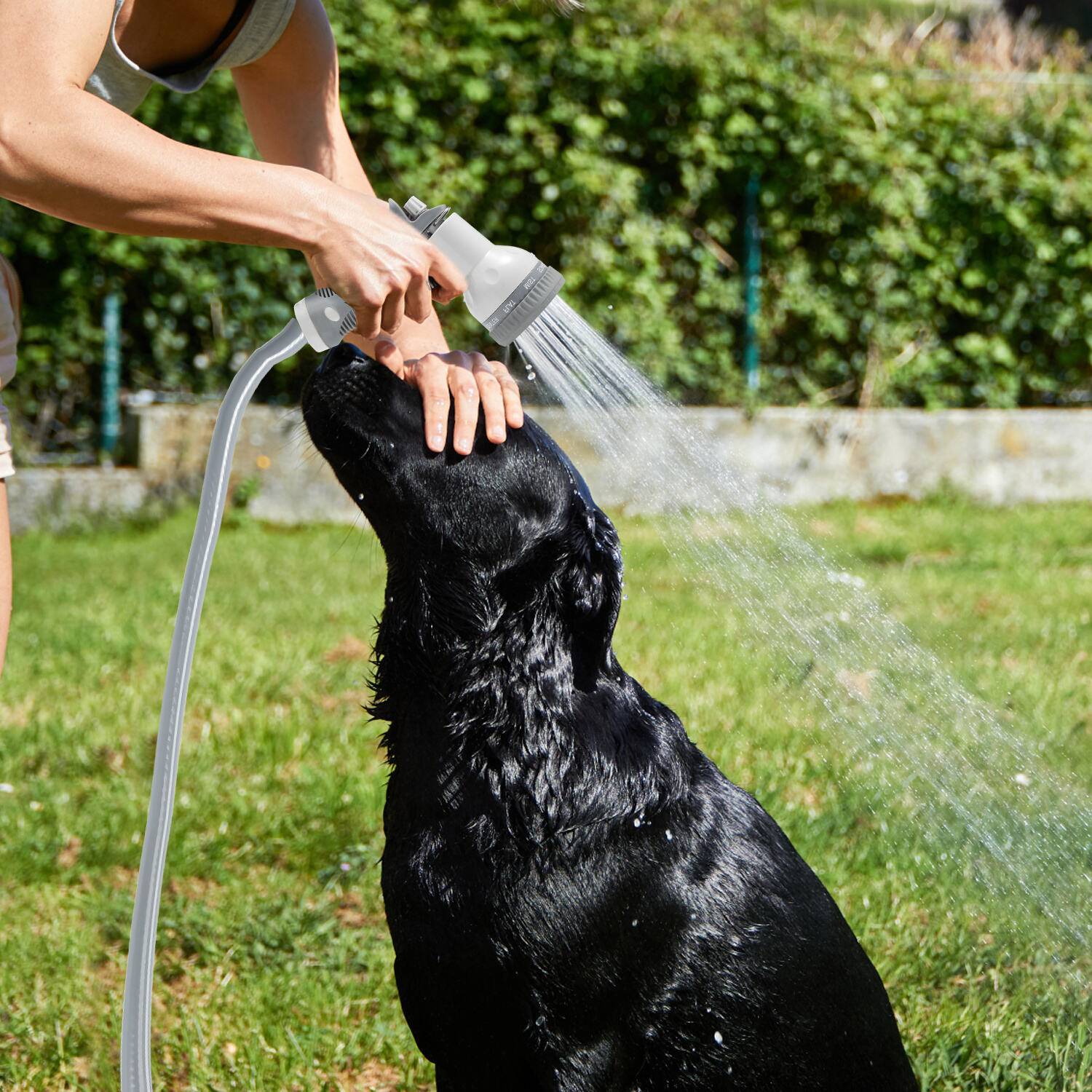 Druckluftschlauchtrommel Schlauchaufroller 30m automatik Aufroller 8 bar 1/4" Anschluss mit Multifunktionale Wasserspritzpistole Druckluftschlauch