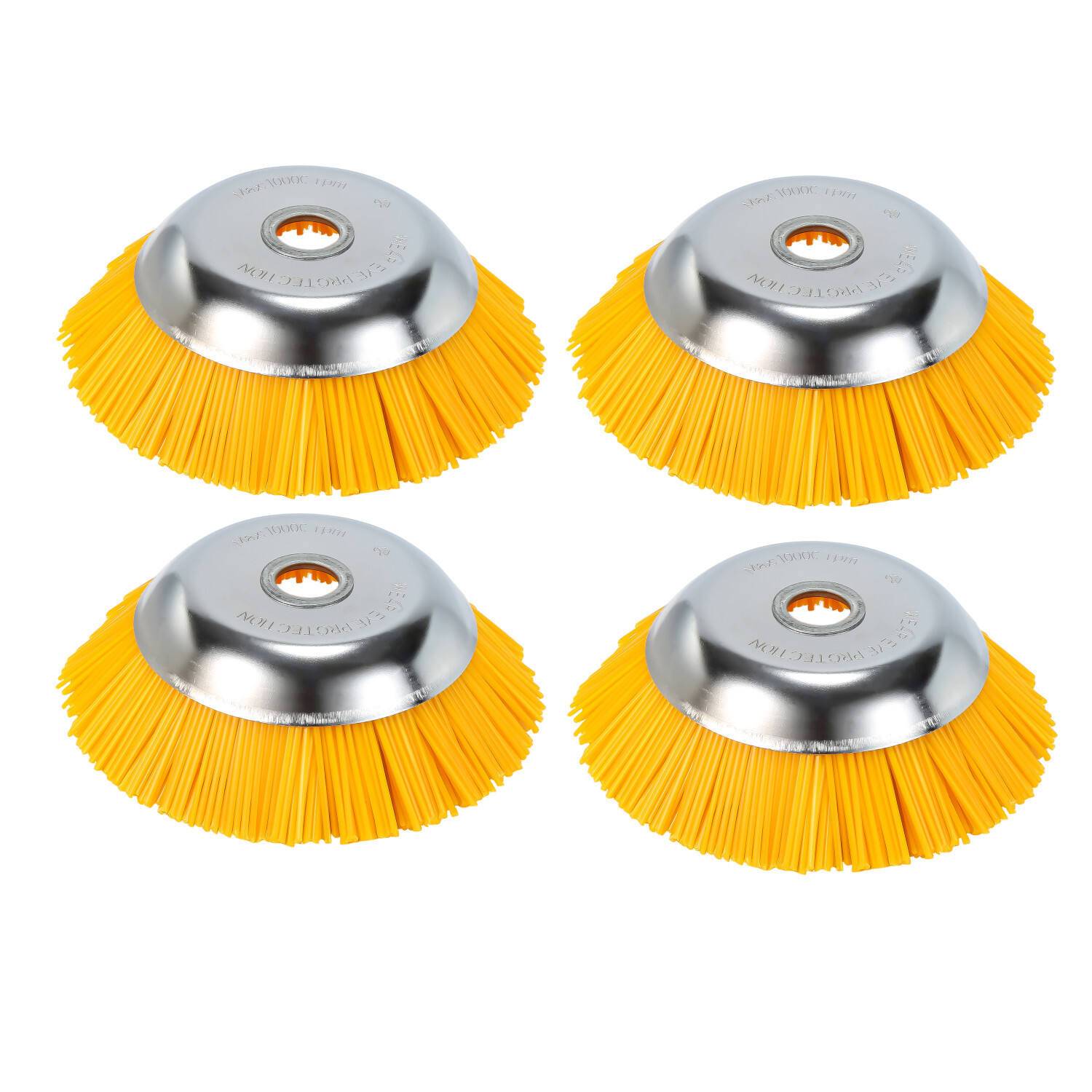 Unkrautbürste 4er Nylon 25,4x200mm Freischneideraufsatz Nylonbürste Für Stihl Motorsense Freischneider 8 Zoll