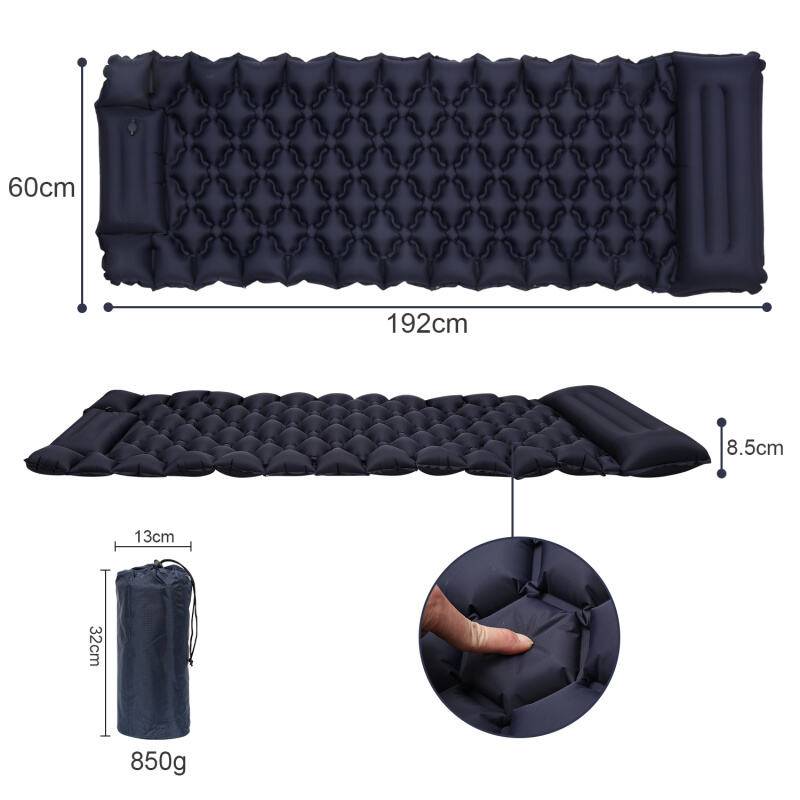 Camping Isomatte, Isomatte Camping Aufblasbar,8,5cm Dicke Isomatten Camping Ultraleicht mit Kissen Isomatte Selbstaufblare Schlafmatte für Camping