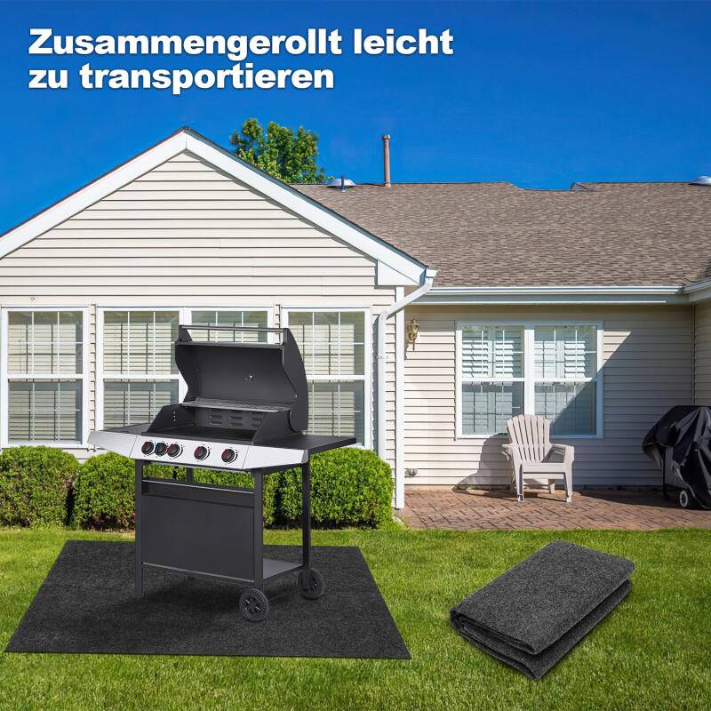 Grillteppich Grillunterlage Grillmatte BBQ Matte 100x120cm