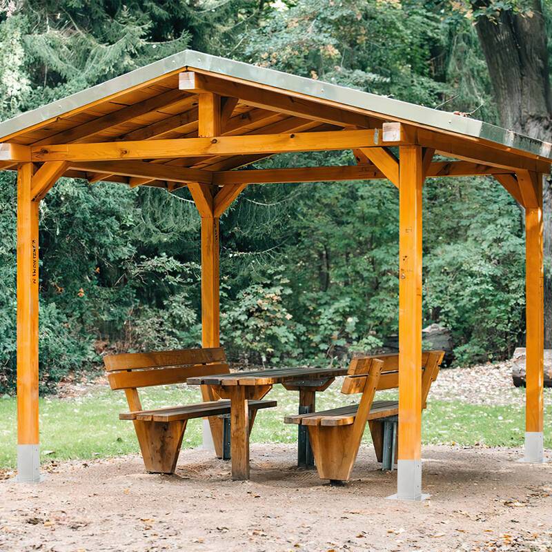 Aufschraubhülse für Vierkantholzpfosten 4x Pfostenträger Silber 90x90mm