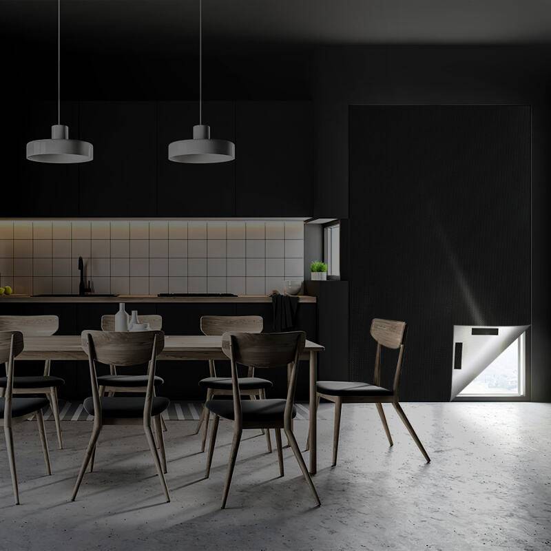 Verdunklungsstoff Sonnenschutz Verdunkelungs Sonnenschutz zu 100% verdunkelnd,Folie mit Thermobeschichtung,lichtundurchlässige für Fenster,Velux und