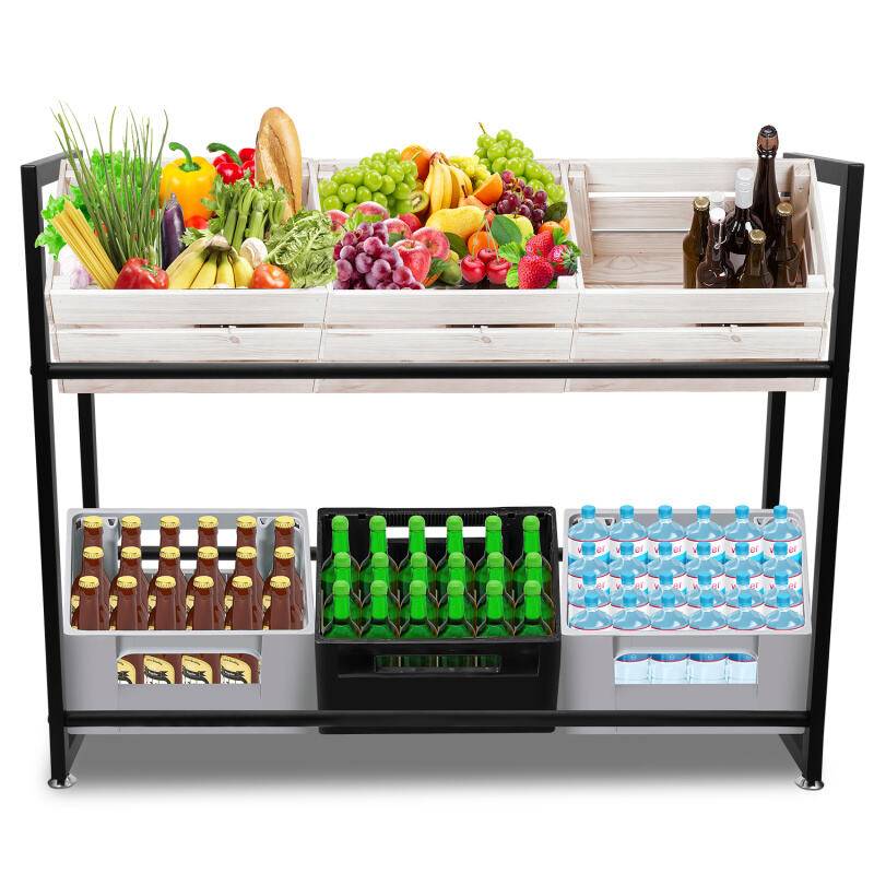 2x Getränkekistenregal Getränkeständer Bierkistenregal Getränkekisten aus Metall 105x32x85cm