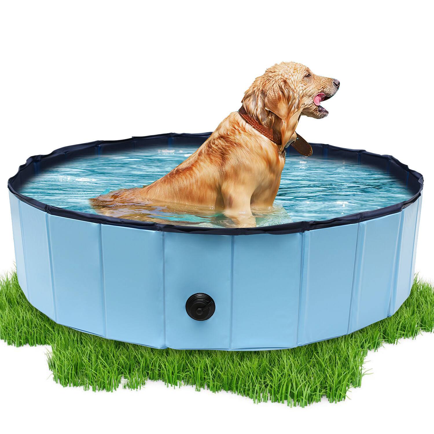 Hundepool 80*20CM PVC Faltbarer Kinderpool Kleber Schwimmbad Planschbecken