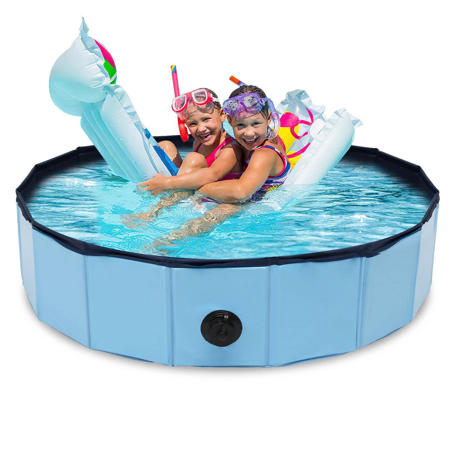 Hundepool 120*30CM PVC Faltbarer Kinderpool Kleber Schwimmbad Planschbecken