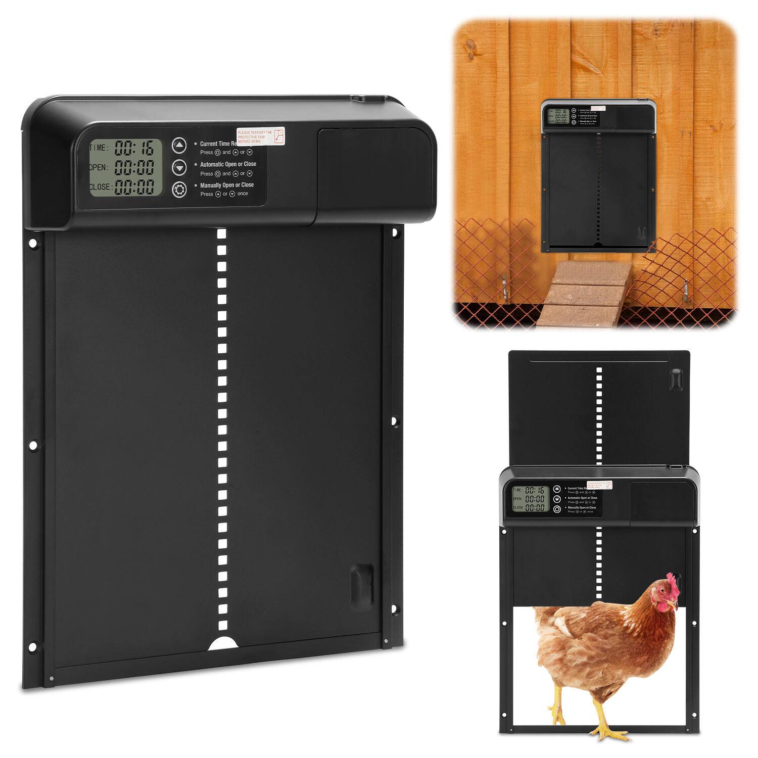 Hühnerklappe Türöffner, Automatische Hühnerklappe, Türöffner Hühnerstall, Automatisch Hühnertür, Sichere Hühneraufzucht