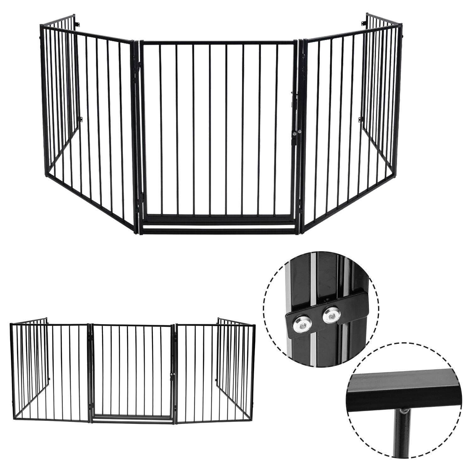 Kaminschutzgitter 5x Schutzgitter 300x75cm Ofenschutzgitter Sicherheitstür Tierschutzgitter Absperrgitter Konfigurationsgitter
