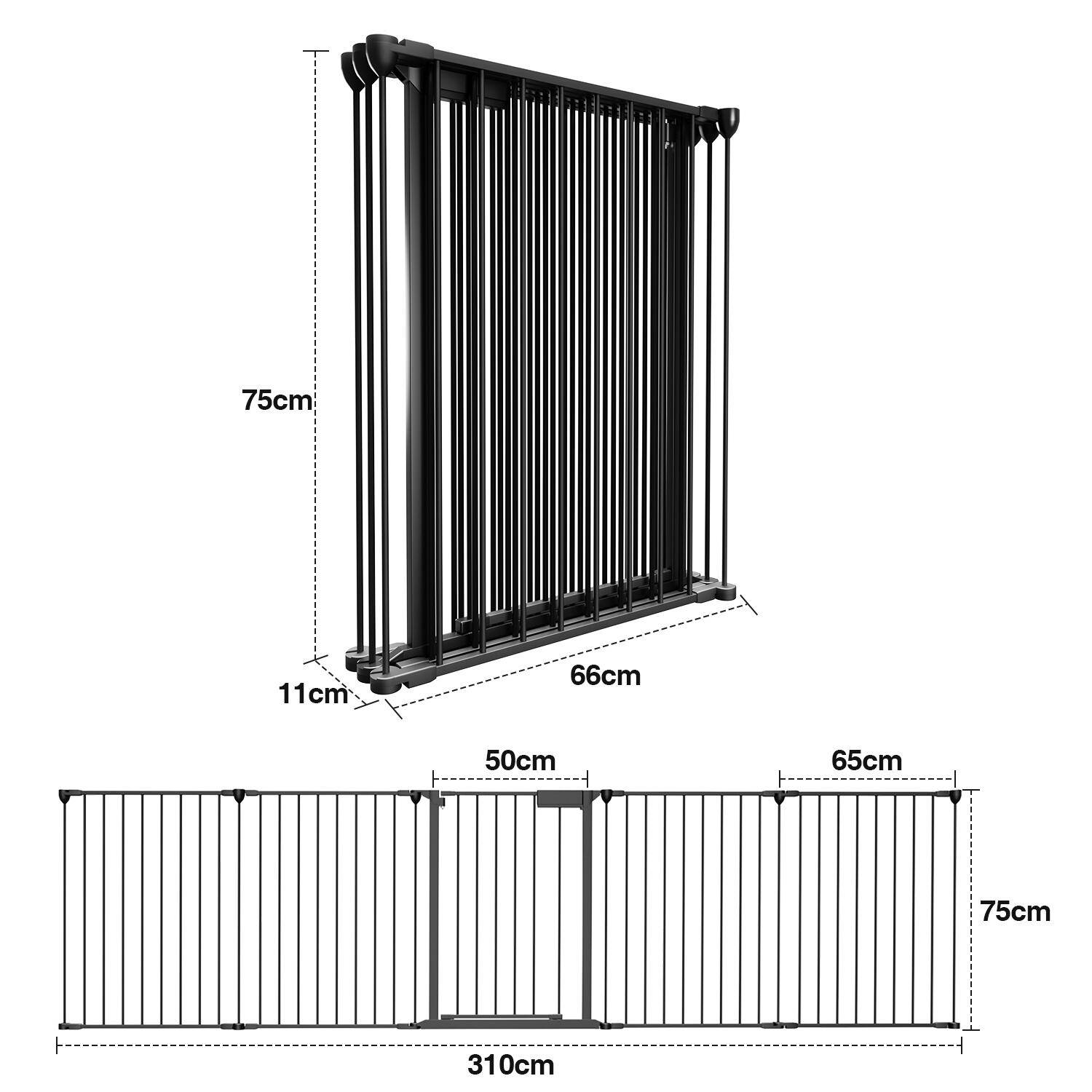 Kaminschutzgitter 5-tlg Ofenschutzgitter 300x75cm Laufgitter Absperrgitter Tierschutzgitter Türschutzgitter Kinder-Sicherung