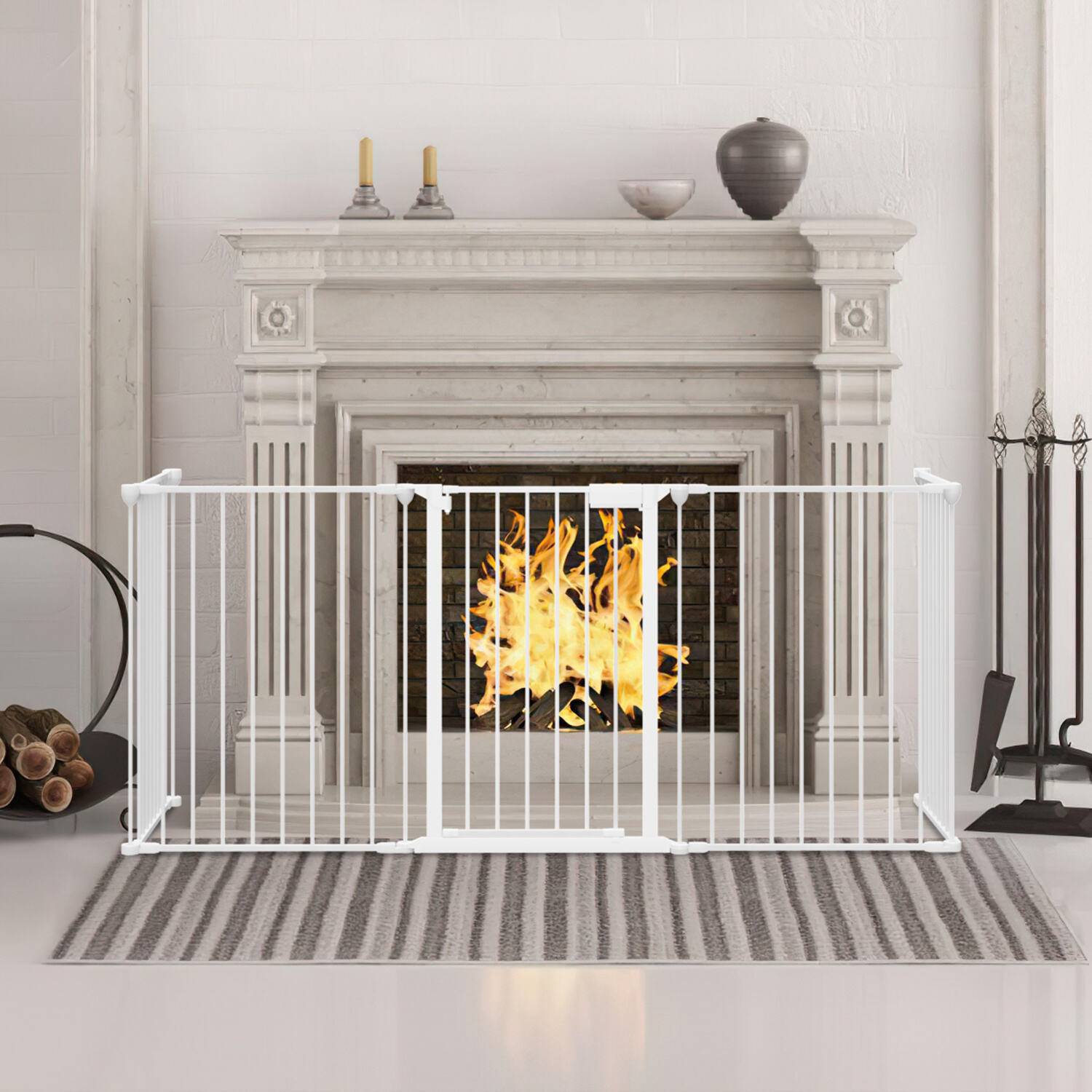 Kaminschutzgitter 5x Türschutzgitter Kinderschutzgitter Schutzgitter Ofen Absperrgitter Tierschutzgitter 300x75cm