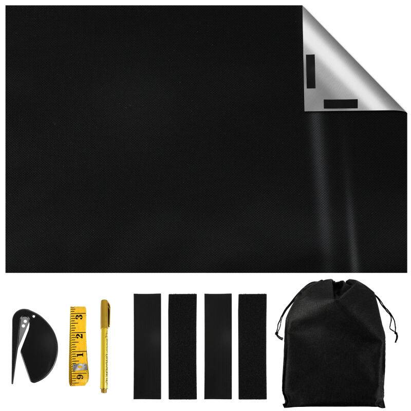 140*300cm Verdunklungsstoff Sonnenschutz Verdunkelungs Sonnenschutz zu 100% verdunkelnd,Folie mit Thermobeschichtung,lichtundurchlässige für Fenster