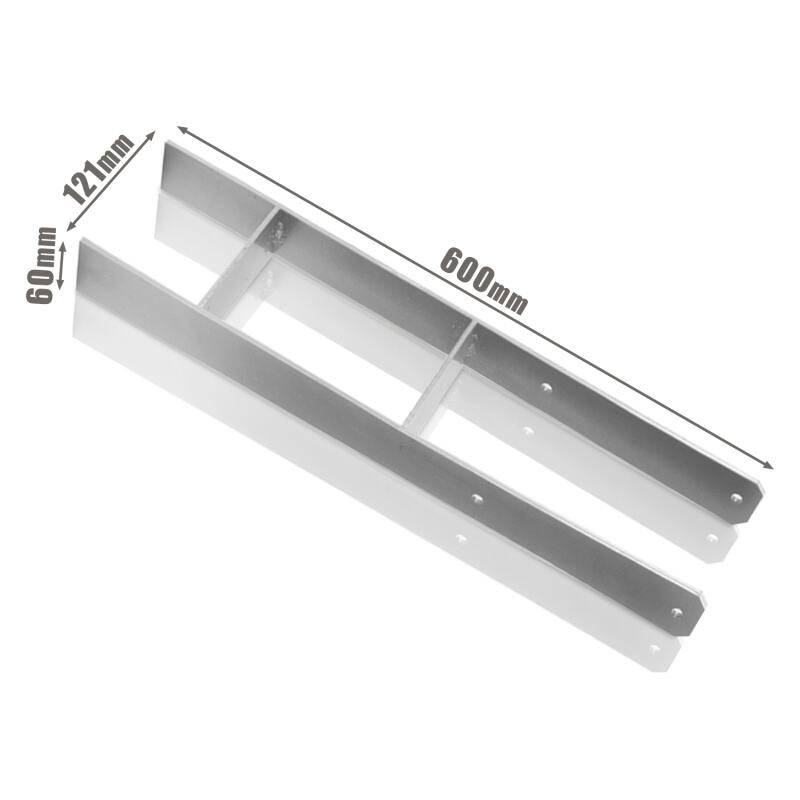 8x 121MM Pfostenanker H-Pfostenträger H-Anker Materialstärke 4.75 mm