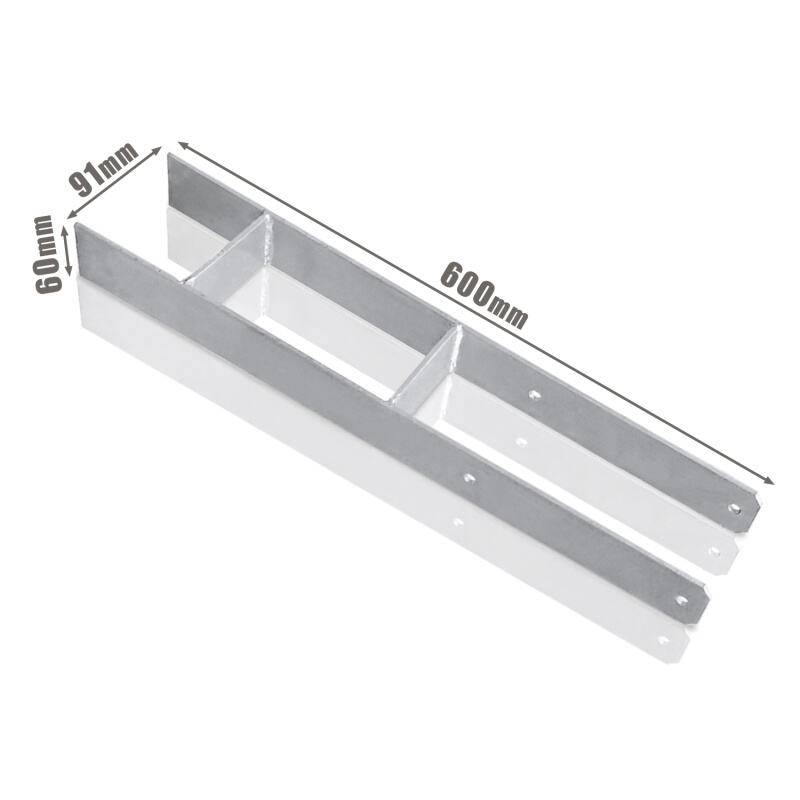 2x 91MM Pfostenanker H-Pfostenträger H-Anker Materialstärke 4.75 mm
