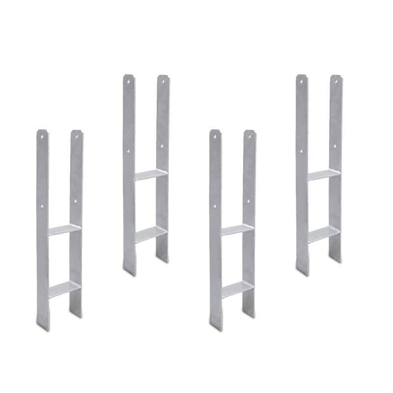 4x 101MM Pfostenanker H-Pfostenträger H-Anker Materialstärke 4.75 mm