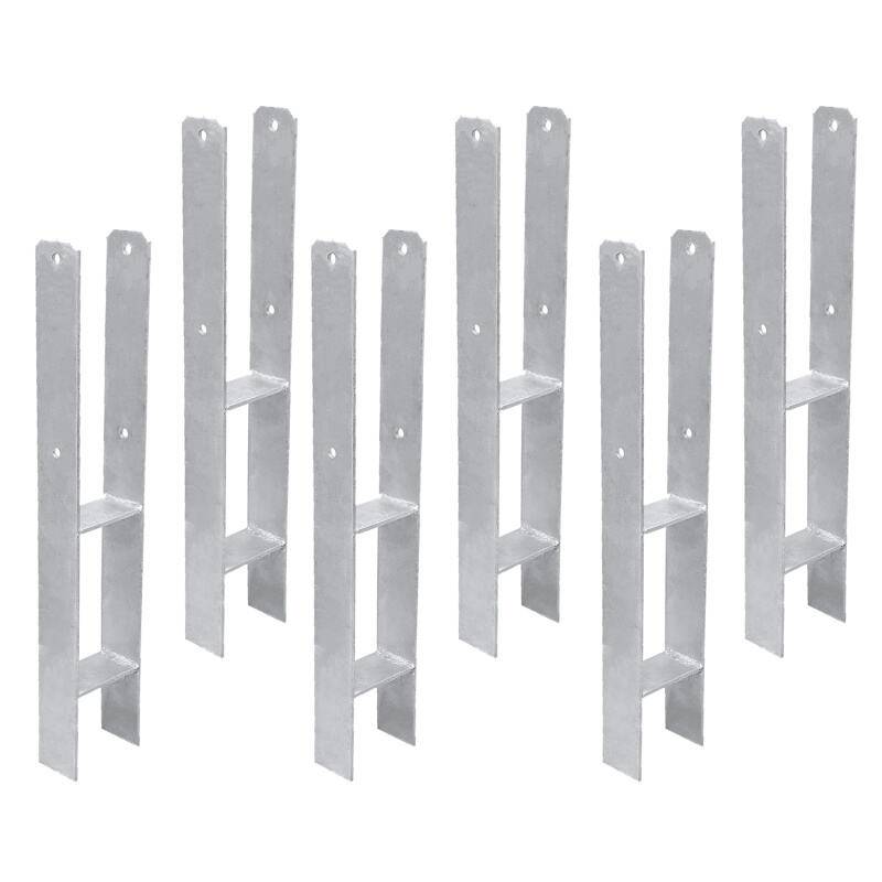 6x 91MM Pfostenanker H-Pfostenträger H-Anker Materialstärke 4.75 mm