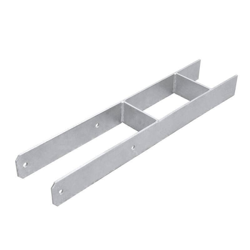 8x 111MM Pfostenanker H-Pfostenträger H-Anker Materialstärke 4.75 mm