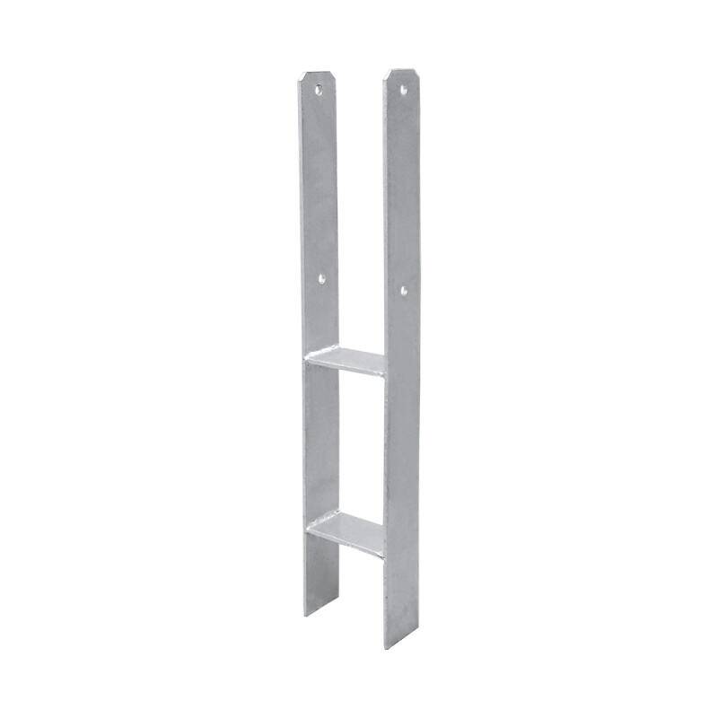 8x 121MM Pfostenanker H-Pfostenträger H-Anker Materialstärke 4.75 mm